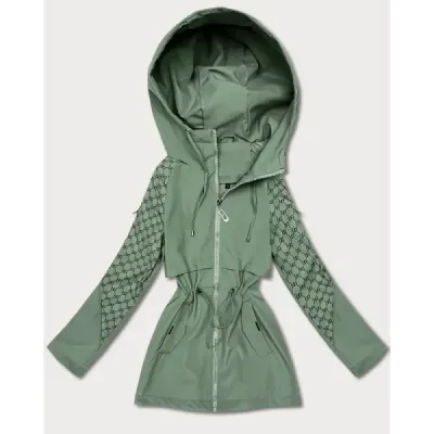 Dámska jarná bunda MODA0412 šedozelená