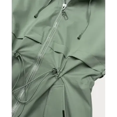 Dámska jarná bunda MODA0412 šedozelená