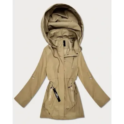 Tenká dámska jarná bunda MODA0410 piesková