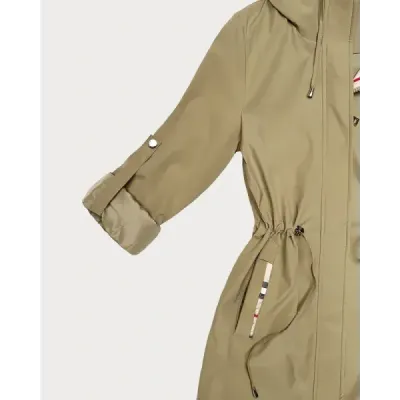 Tenká dámska jarná bunda MODA0411 piesková