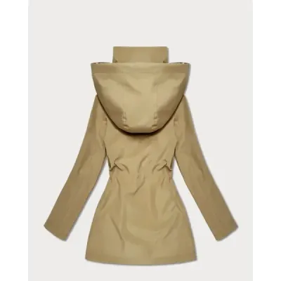 Tenká dámska jarná bunda MODA0411 piesková