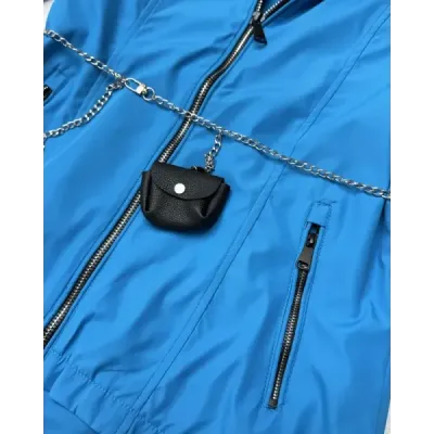 Dámska béžová bunda MODAK6021 modrá