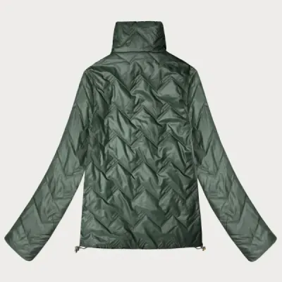 Dámska jarná prešívaná bunda so stojatým golierom MODA8579 khaki