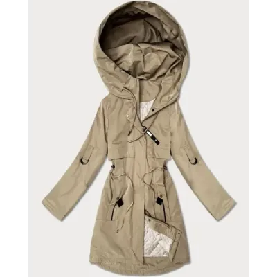 Dámska jarná bunda MODA8556 tmavobéžová