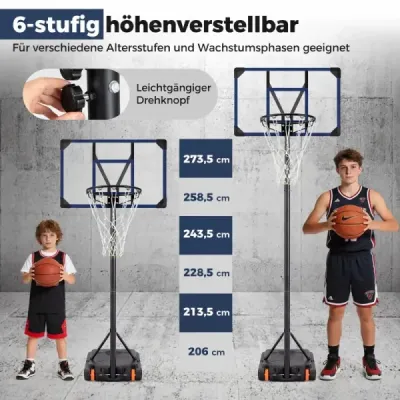 Výškovo nastaviteľný basketbalový stojan Vonkajší basketbalový kôš s kolieskami a stojanom Basketbalové ihrisko