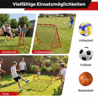 Rebounder pre futbal s 5 nastaviteľnými uhlami Skladacie rebound sieť Futbalová sieť 100 x 100 cm
