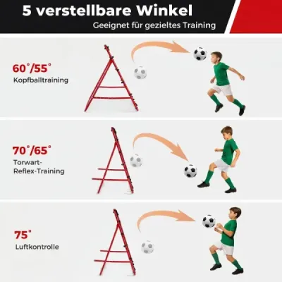 Rebounder pre futbal s 5 nastaviteľnými uhlami Skladacie rebound sieť Futbalová sieť 100 x 100 cm