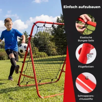 Rebounder pre futbal s 5 nastaviteľnými uhlami Skladacie rebound sieť Futbalová sieť 100 x 100 cm