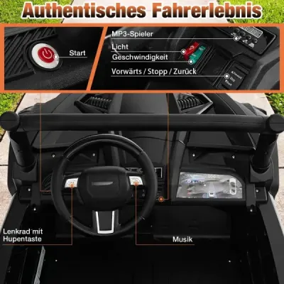 24V detské elektrické auto s diaľkovým ovládaním 2-miestne elektrické detské auto elektrické vozidlo čierne
