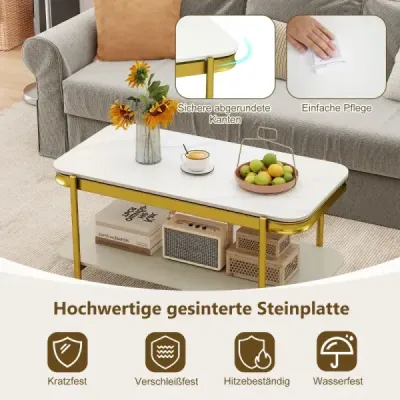 Obdĺžnikový konferenčný stolík Moderný stolík pod pohovku Koktejlový stolík Konferenčný stolík Akcentový stolík Biely