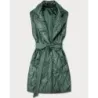 Dámska prešívaná vesta s opaskom MODA8603 khaki