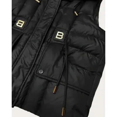 Krásna dámska vesta s kapucňou MODA8600 čierna