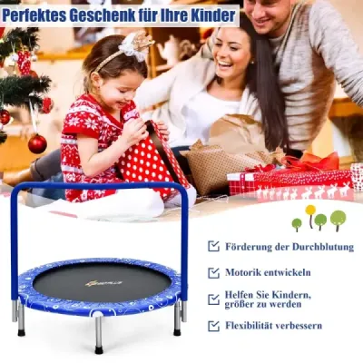 Detská trampolína mini trampolína skladacia trampolína pre batoľatá modrá + čierna