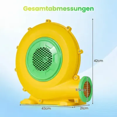 680W nafukovací ventilátor s rukoväťou a zemnými hrotmi Radiálny ventilátor