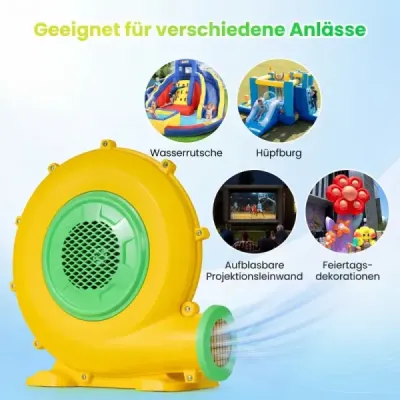 680W nafukovací ventilátor s rukoväťou a zemnými hrotmi Radiálny ventilátor
