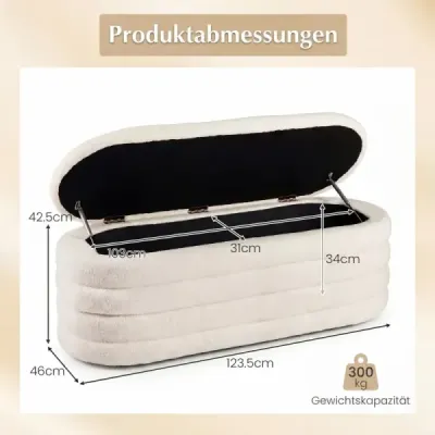 Čalúnená lavica s úložným priestorom, nosnosť až 300 kg, lavica na spanie, látková lavica s úložným priestorom