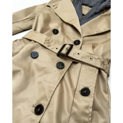 Dámsky trench kabát MODA2252 tmavobéžový