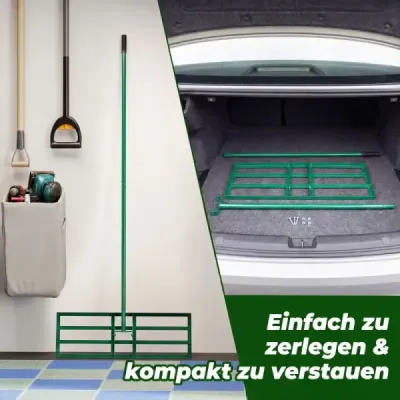Hrable na vyrovnávanie trávnika s ergonomickou rukoväťou na zem 75 x 25 cm Zelené
