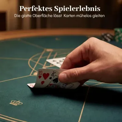 Okrúhla podložka na pokerový stôl, Texas Hold'em 100, 120, 140 cm, skladacia, protišmyková, gumová pena, taška na prenášanie pre 8 hráčov, zelená