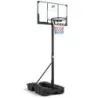 Výškovo nastaviteľný basketbalový kôš 230-305 cm s kolieskami pre deti aj dospelých, čierny