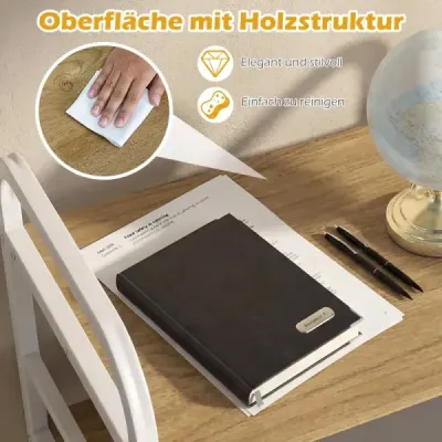 3-úrovňový stojan na tlačiareň s kolieskami, úložný priestor do štúdia/kancelárie, prírodná + biela