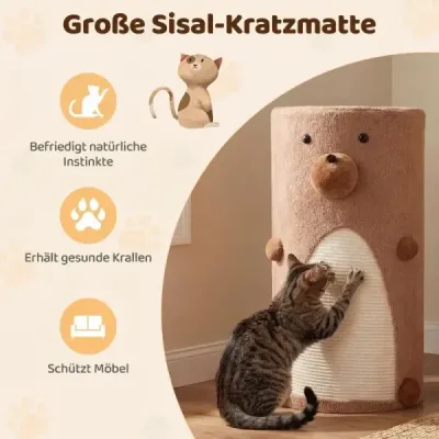 Dvojposchodová mačacia búdka so sisalovou škrabacou podložkou, schovávačkou a krytou posteľou herný domček v dizajne suda