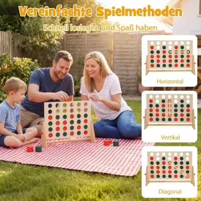 Štyri v rade vyrobené z borovicového dreva so 42 hracími figúrkami Jumbo Štyri v rade Montessori hra Štyri v rade