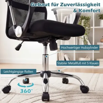 Ergonomická kancelárska stolička s hojdacou funkciou, výškovo nastaviteľná kancelárska stolička, herná stolička