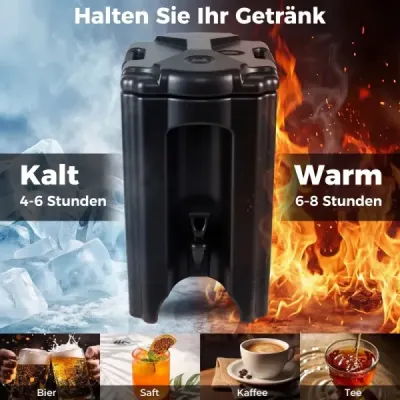16,5 l dávkovač nápojov s kohútikom, dávkovač teplých a studených nápojov, stohovateľná izolovaná kanvica, čierna