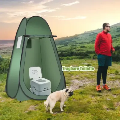 Plážový sprchový stan Prebaľovací stan Toaletný stan Veľký stan Kabína skladacia kamufláž
