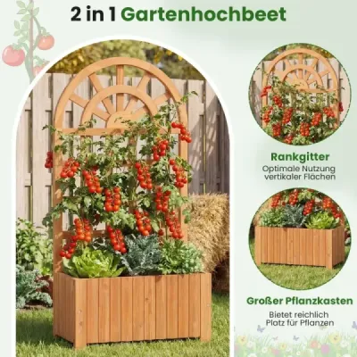 Kvetináč s mriežkou na popínavé rastliny, s krytom, odtokovými otvormi, vyvýšený záhon pre rastliny, na terasu, balkón, do záhrady