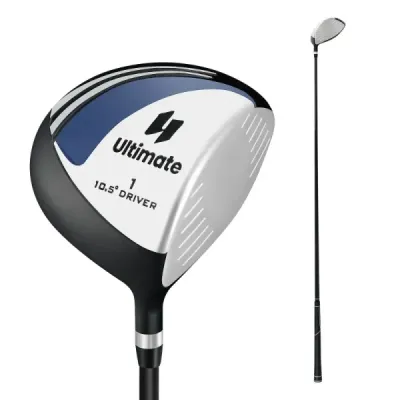 Golfový driver pre mužov, 460 cm³, hliníková palica pre pravákov s krytom hlavy a grafitovou rúčkou