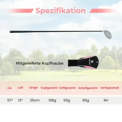 Golfový driver pre ženy, 460 cm³, hliníková palica pre pravákov s ochranným krytom a grafitovou rúčkou