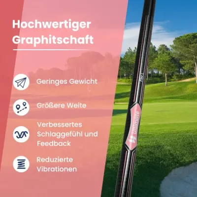Golfový driver pre ženy, 460 cm³, hliníková palica pre pravákov s ochranným krytom a grafitovou rúčkou