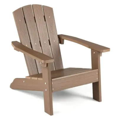 Detská stolička Adirondack z HIPS plastu, 105°, ergonomická, nosnosť do 75 kg, vek 3–8 rokov, hnedá