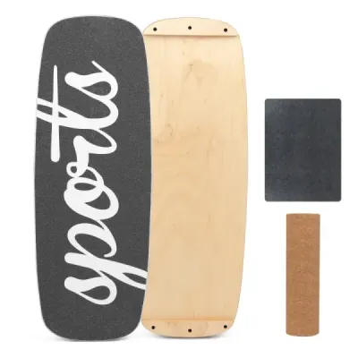 Balančná doska 17 mm waveboard s 10 cm korkovým valčekom, surfová doska vyrobená z brezového dreva, nosnosť do 100 kg