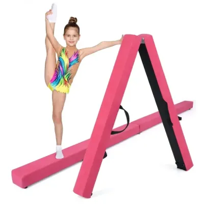 2,1 m kladina na gymnastiku, tréningová, skladacia, odolná, fitness, červená