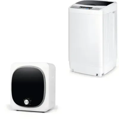 Súprava: mini sušička bielizne 5 kg, 800 W + mini práčka 4,5 kg, 310 W, 50 × 50 × 85 cm