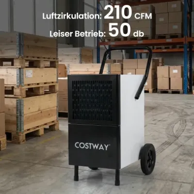 Odvlhčovač vzduchu pre komerčné použitie, 60 l/deň, odvlhčovač pre priestory s rozlohou 200 m², stavebný odvlhčovač