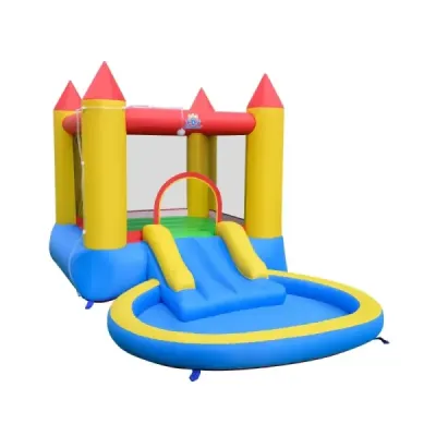 Nafukovacia atrakcia so šmýkačkou, skákacou plochou a detským bazénom Bouncy Castle 362 x 196,5 x 193 cm
