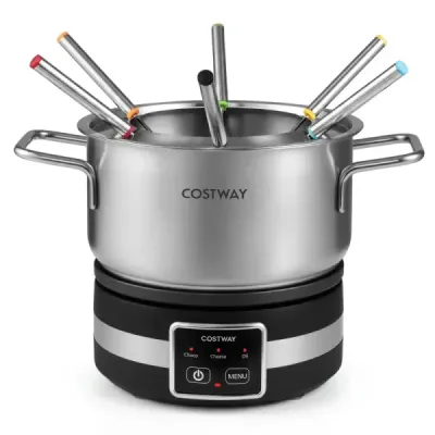 Elektrická súprava na fondue, 1200 W, s regulátorom teploty a odnímateľným nerezovým hrncom
