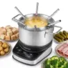 Elektrická súprava na fondue 1200 W – súprava s odnímateľnou nerezovou nádobou s objemom 3 l