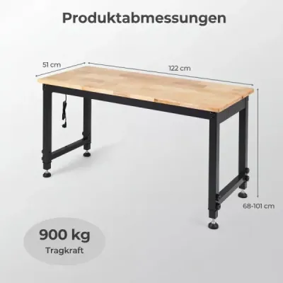 122 cm pracovný stôl s nastaviteľnou výškou, kovovým rámom, dierovanou doskou a podstavcom