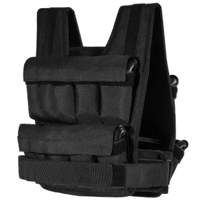 Nastaviteľná záťažová vesta pre ženy a mužov, fitness vesta s odnímateľnými záťažovými vreckami s pieskom, 34 cm