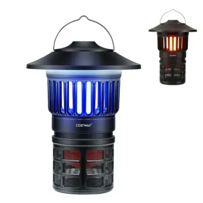 Elektrický hmyzokazný lapač 2 v 1, lampa proti komárom s LED svetlom, nabíjateľná USB mucholapka