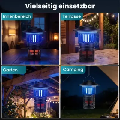 Elektrický hmyzokazný lapač 2 v 1, lampa proti komárom s LED svetlom, nabíjateľná USB mucholapka