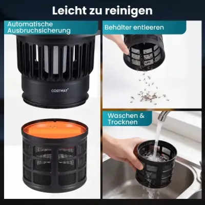 Elektrický hmyzokazný lapač 2 v 1, lampa proti komárom s LED svetlom, nabíjateľná USB mucholapka