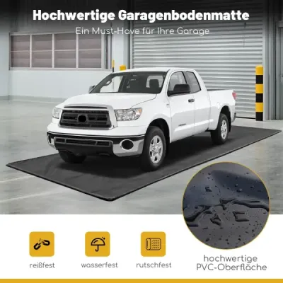 Rohož do garáže 2,75 x 6,7 m Protišmyková odkvapkávacia rohož pre vodeodolnú ochranu pred snehom a dažďom Čierna
