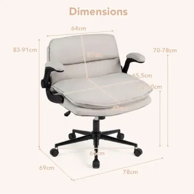 Ergonomická kancelárska stolička, výškovo nastaviteľná kancelárska stolička, otočná stolička s funkciou hojdania, nosnosť do 150 kg