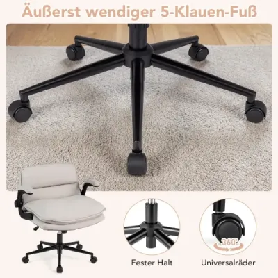 Ergonomická kancelárska stolička, výškovo nastaviteľná kancelárska stolička, otočná stolička s funkciou hojdania, nosnosť do 150 kg